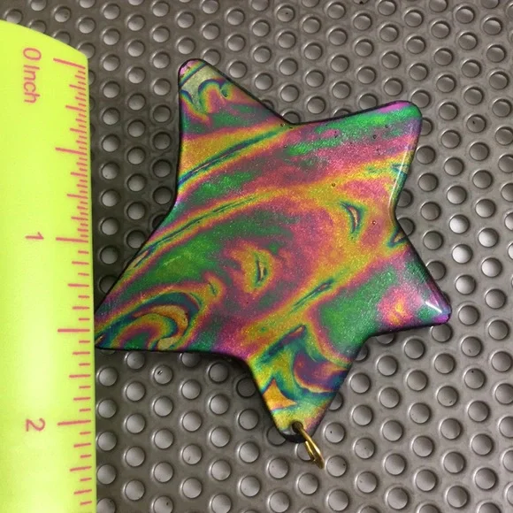 🖤Big Star clip earrings - Picture 12 of 17